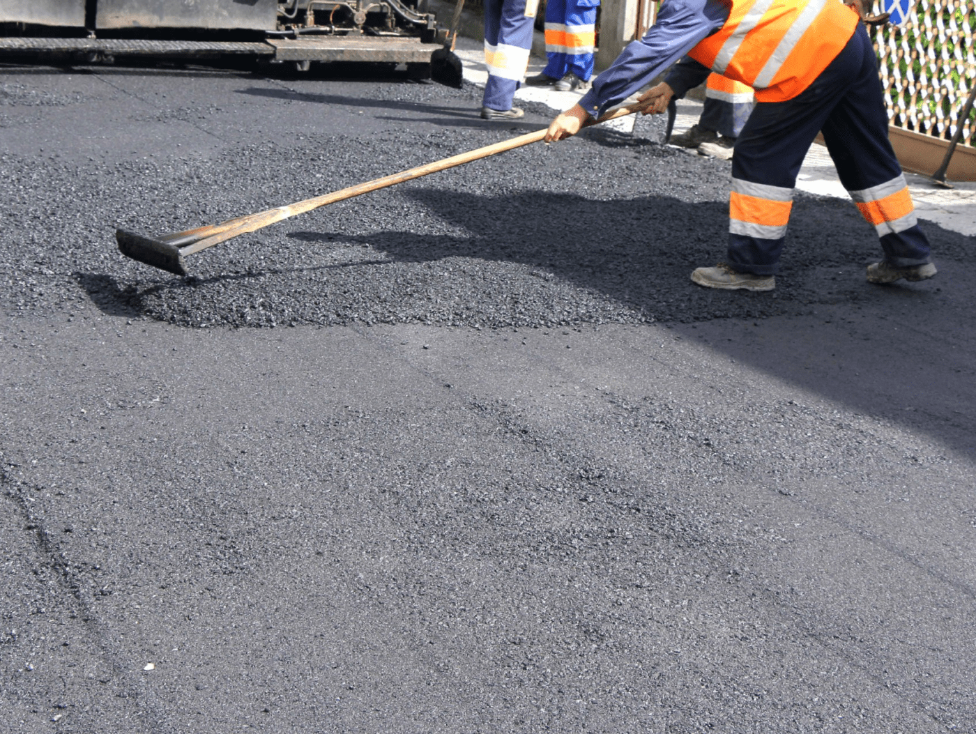 freshly performed asphalt resurfacing in Maimi